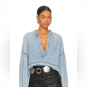 We The Free Jude Denim Pullover Indigo